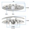316 Stainless Steel Boat Cleats 5 Inch, Marine Grade Dock Cleats with Stainless Steel Bolts and Back Plate,Boat Dock Cleats Folding Dock Cleats for Deck and Boat (2 Pack) view 2