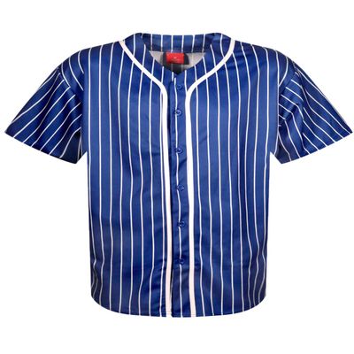 AIRNINE Men's Bandana Print Baseball Jersey Button Down Shirts (S to 5XL) (Blue_J44, Small)