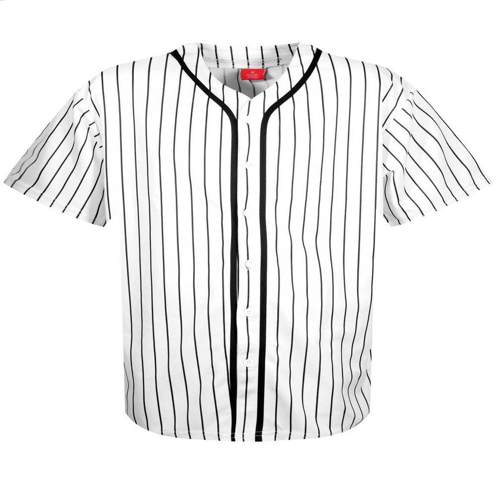 AIRNINE Men's Bandana Print Baseball Jersey Button Down Shirts (S to 5XL) (White_J44, 4X-Large)