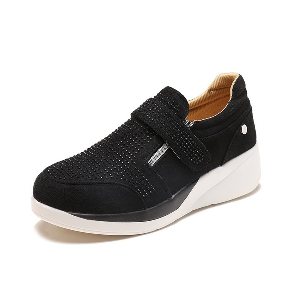 Ladmiple Women's Fashion Sneakers Slip On Womens Slip On Walking Shoes Non Slip Running Shoes Breathable Lightweight Gym Sneakers Fashion Comfort Platform Tennis Shoes