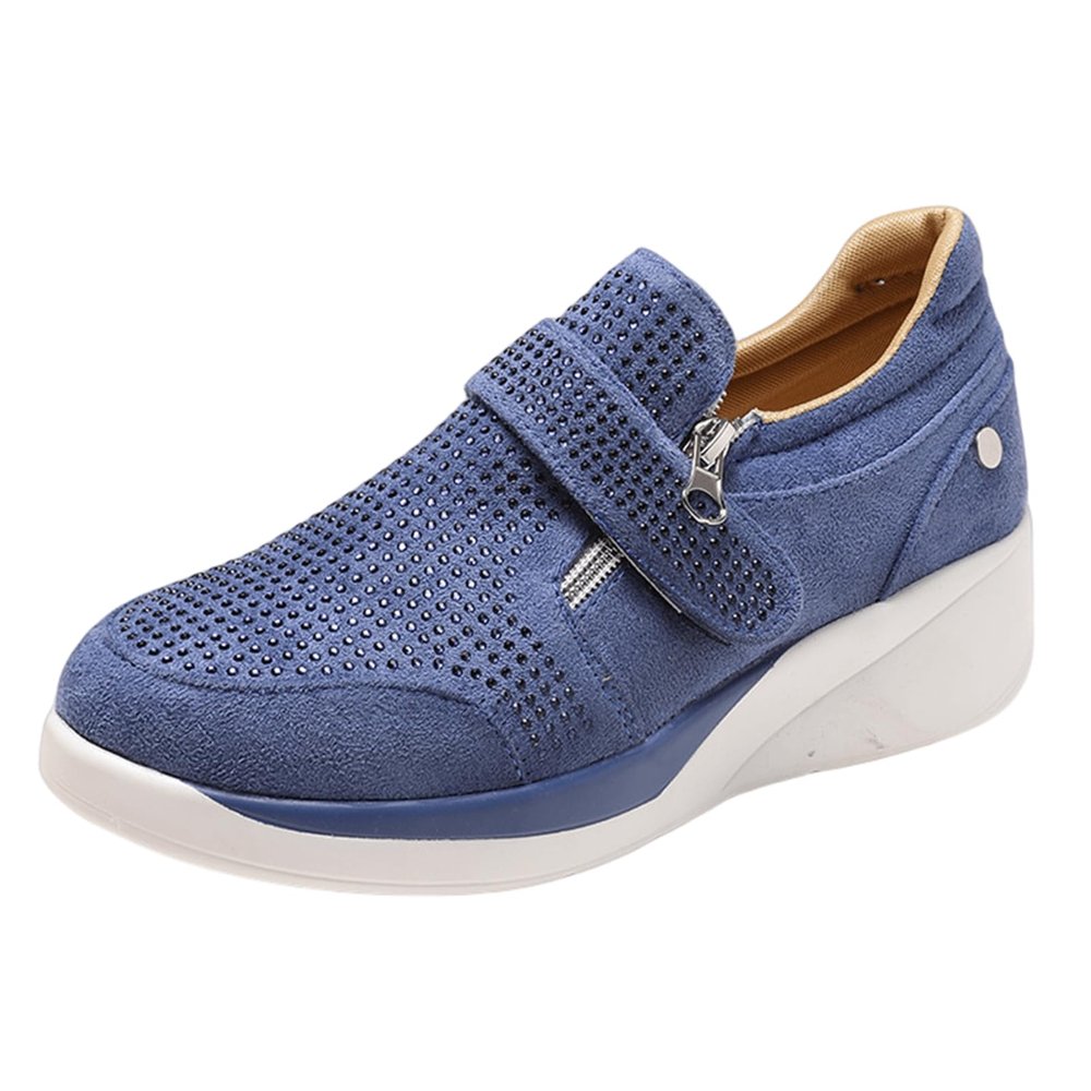 Ladmiple Slip On Shoes Women Casual Dressy Womens Slip On Walking Shoes Non Slip Running Shoes Breathable Lightweight Gym Sneakers Fashion Comfort Platform Tennis Shoes