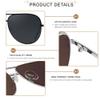 ANDWOOD Oversized Aviator Sunglasses for Women Big Large UV Protection Fashion Sun glasses UV Protection Black Mirrored Ice Blue Silver Shades view 3