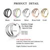 FUNLMO Nose Ring Set - Septum, Tragus, Helix, Conch, Daith & Rook Piercing Jewelry - 316L Surgical Steel, Black 8mm Triple Hoop Cartilage Earring view 2
