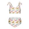 Aflyko Girls' Swimwear Alligator Pink Blue Yellow 2-Piece Bikini Set Summer Swimsuit Holiday Bathing Suit Pool Party Beachwear Water Sport Tankini Set 5-6T view 1