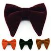 Velvet Bow Ties for Men Oversize Pre-tie Bowtie Cufflink Pock Square Set Tuxedo Bowties view 3