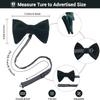 Velvet Bow Ties for Men Oversize Pre-tie Bowtie Cufflink Pock Square Set Tuxedo Bowties view 4