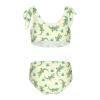 Aflyko Girls' Swimwear Western Alligator Green 2-Piece Bikini Set Summer Swimsuit Holiday Bathing Suit Hawaii Beachwear Pool Water Sport Tankini Set 4T view 2