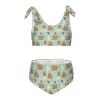 Aflyko Girls' Swimwear Capybara Spring Flower 2-Piece Bikini Set Summer Swimsuit Holiday Bathing Suit Hawaii Beachwear Water Sport Tankini Set 7-8T view 1