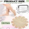 Preboun 100 Pairs Sheer Knee Stockings Bulk for Women Nylon Knee Highs Pantyhose Socks for Lady with PVC Bag(Medium,Nude) view 3
