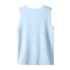 Mens Tank Top Undershirt, Athletic Shirts For Men Basketball Shirts Tanktop Gym Men's Summer Ice Silk Traceless Thin Breathable Color V-Neck Sleeveless Top Shirts & Tees White (3XL, Light blue) Ymosrh view 3