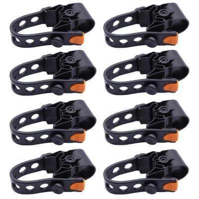 YOLOCKEY 8Pcs Bike Rack Straps Replacement Parts Bicycle Hitch Strap Bike Rack Cradle Replacement Bike Tie Down Straps Replacement Rubber Straps Spare Hook fit 1 Inch Tube