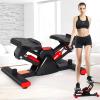 Stair Stepper for Exercise, Mini Steppers with Resistance Band, Hydraulic Mute Stepper with LCD Monitor and Resistance Bands for Home Gym Workout,Red view 1