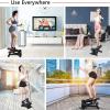Stair Stepper for Exercise, Mini Steppers with Resistance Band, Hydraulic Mute Stepper with LCD Monitor and Resistance Bands for Home Gym Workout,Red view 2