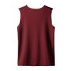 Ymosrh Tank Tops Men, Men's Tank Tops Tall Shirts for Men Sleeveless T-Shirt Summer Ice Silk Traceless Thin Breathable Color V-Neck Top White Tank Shirts Dry Fit Mens Tank Tops Big and A (4XL, Wine) view 2