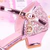 Children Shoes With Diamond Shiny Sandals Princess Shoes Bow High Heels Show Princess Shoes Boys' Loafers (Pink, 12 Little Child) view 4