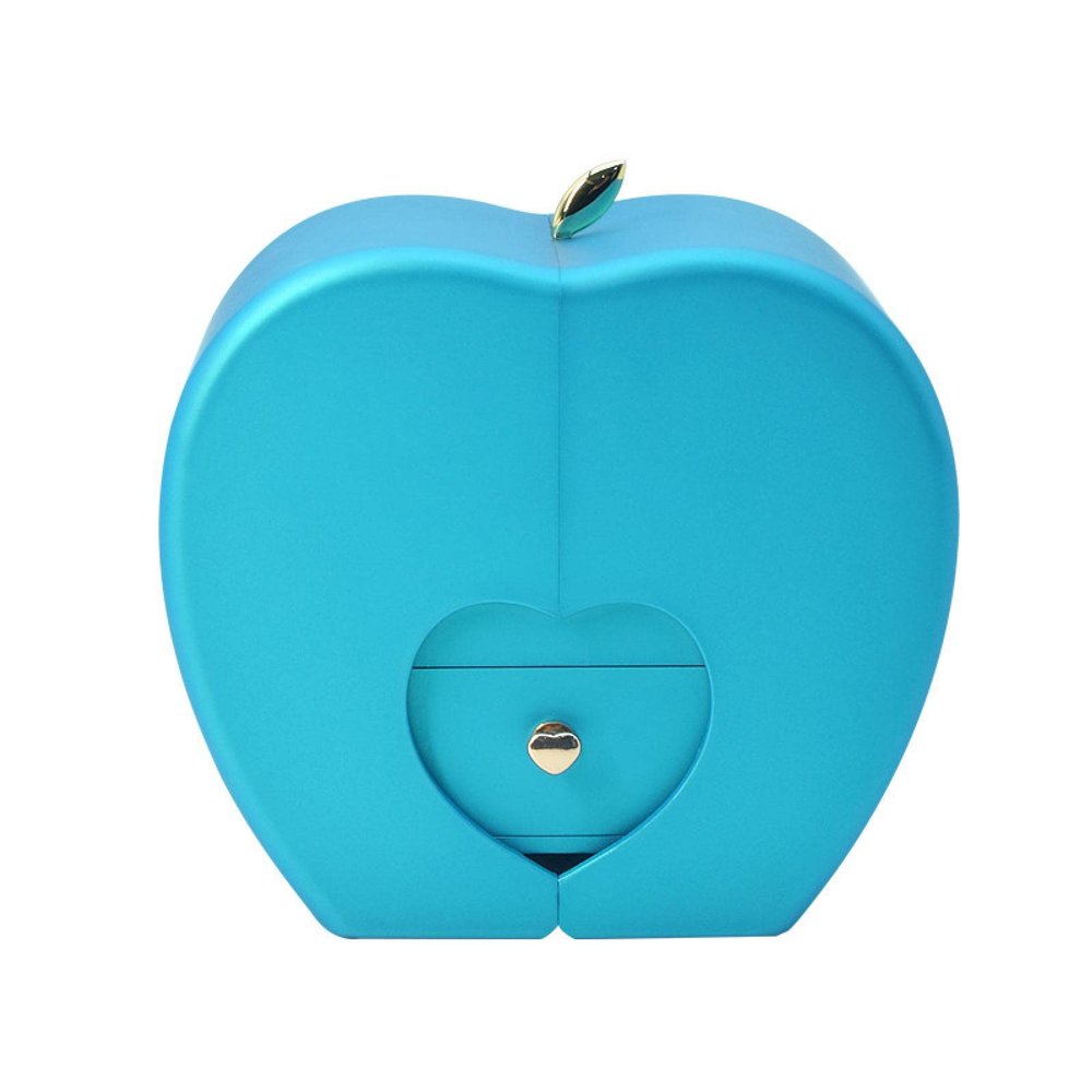 BENGUD Valentine's Day Christmas Apple Jewelry Box Engagement Ring Pendant Gift Box Jewelry Packaging Storage Box SapphireBlue