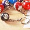 Wmool 16 Pcs Billiard Ball Keychain 25mm Diameter Ball Keyring Charm Personalized Gift for Boys Girls, Billiards Lover view 2