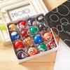 Wmool 16 Pcs Billiard Ball Keychain 25mm Diameter Ball Keyring Charm Personalized Gift for Boys Girls, Billiards Lover view 4