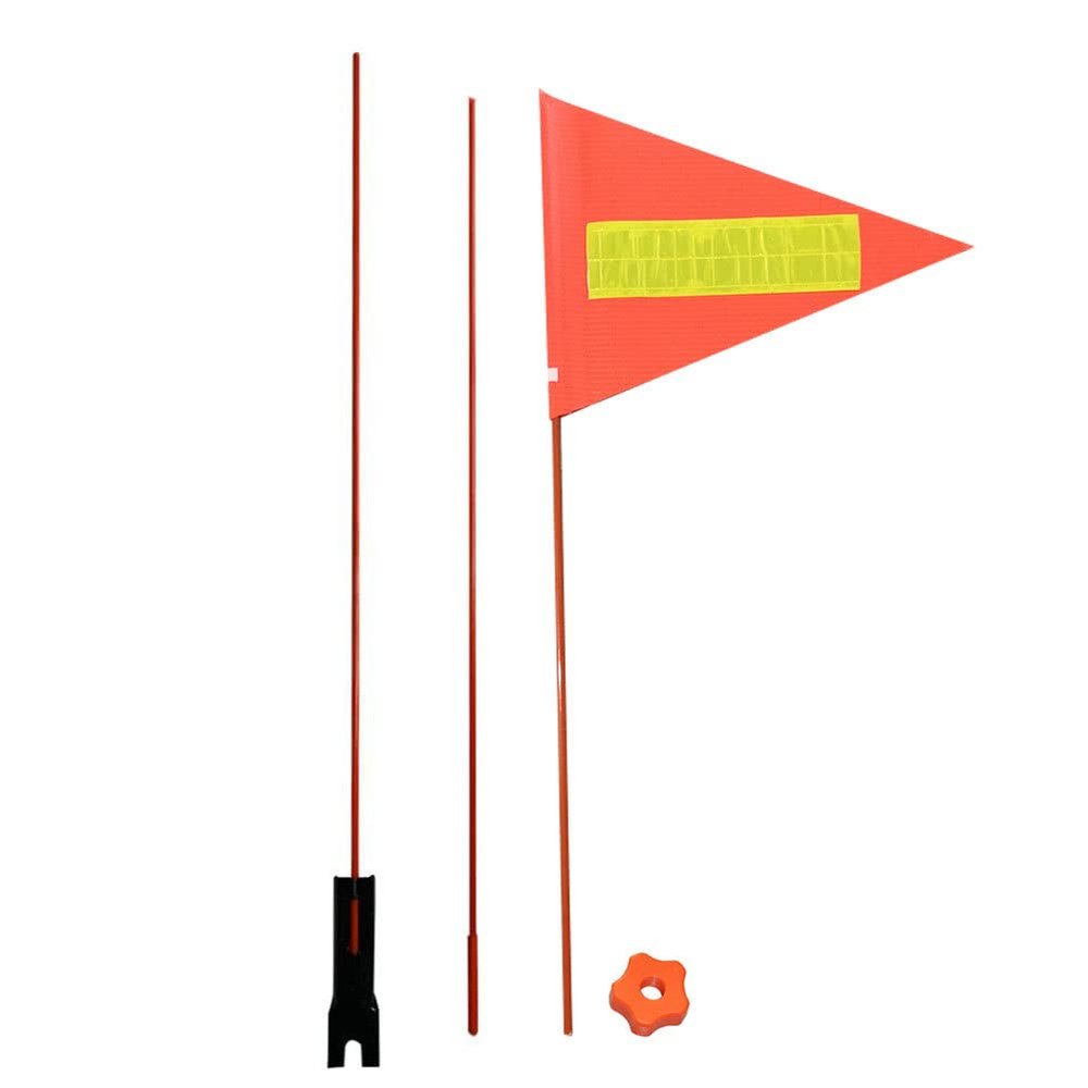 Bavokon Flag | High Visibility Safety Flag | Upgraded Flags with | 6 Ft High Visibility Orange Fags with Heavy Duty Fiberglass Flag | Orange Flag for Kids Outdoor Cycling Supplies
