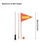 Bavokon Flag | High Visibility Safety Flag | Upgraded Flags with | 6 Ft High Visibility Orange Fags with Heavy Duty Fiberglass Flag | Orange Flag for Kids Outdoor Cycling Supplies view 2
