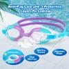 Starweh Kids Swim Goggles, 2 Pack Swimming Goggles No Leaking Anti Fog Kids Goggles for Boys Girls(Age 6-14), Purple & Pink view 3