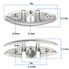 316 Stainless Steel Boat Cleats 6 Inch, Marine Grade Dock Cleats with Stainless Steel Bolts and Back Plate,Boat Dock Cleats Folding Dock Cleats for Deck and Boat (4 Pack) view 2
