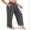 Gracyoga Womens Wide Leg Yoga Pants Flowy Lounge Pajamas Pants with Pockets view 2
