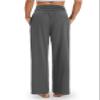 Gracyoga Womens Wide Leg Yoga Pants Flowy Lounge Pajamas Pants with Pockets view 3