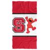 LOGOVISION North Carolina State University x Sesame Street Beach Towel, 30"x60" Primary Logo & Elmo Beach Towel