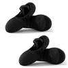 Dance Women's Ballet Shoes Stretch Canvas Dance Slippers Split Sole for Girls/Adult, Size 9.5, Black, 2pcs view 1