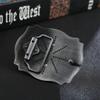 HUABOLA CALYN 2 Pieces Western Cowboy Belt Buckle Bolo tie Set for Men Golden Initial Letter ABCDMJR to Z Costume (C) view 3