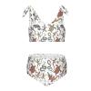 Aflyko Girls' Swimwear Turtle Lizard Flower Snake Ethnic 2-Piece Bikini Set Summer Swimsuit Vacation Bathing Suit Hawaii Beachwear Water Sport Tankini Set 11-12T view 1