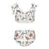 Aflyko Girls' Swimwear Turtle Lizard Flower Snake Ethnic 2-Piece Bikini Set Summer Swimsuit Vacation Bathing Suit Hawaii Beachwear Water Sport Tankini Set 11-12T view 2