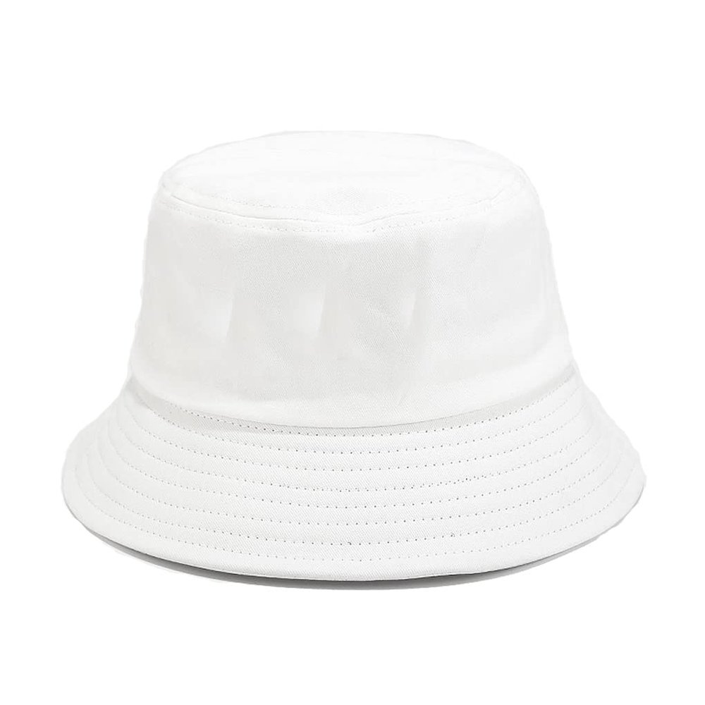 Quanhaigou Unisex Sun Hats, Fashion Beach Bucket Hat for Men Women,Summer Outdoor Boy's Girls Boonie Cap Breathable Packable (White Classic)
