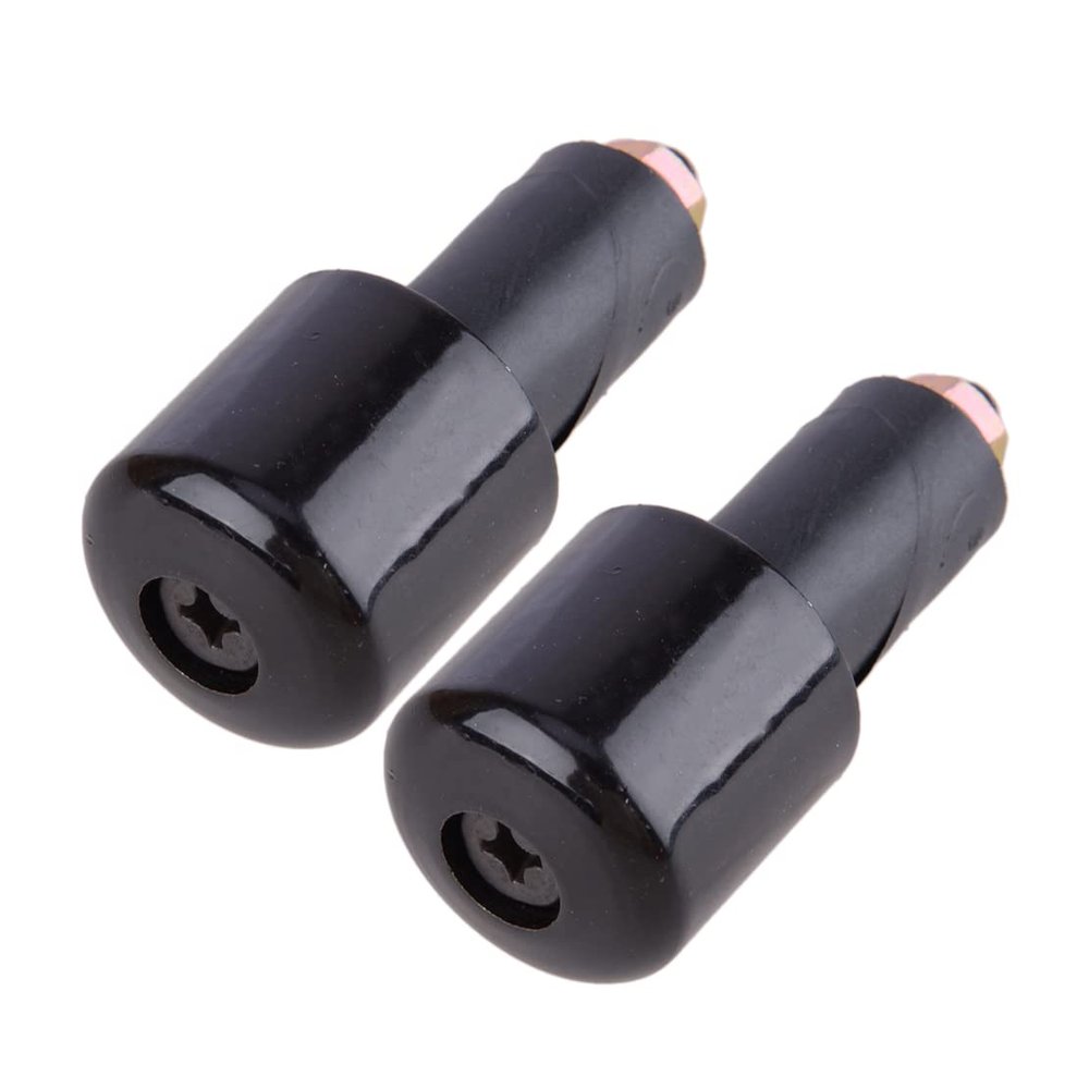 ciciTree 2pcs Black Solid Iron Handle Bar End Heavy Weight Vibration Reducing Grip Plug 7/8" 22mm
