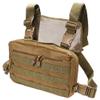 Clakllie Chest Bag Pack Vest Pouch Bag for Men Running Workouts Chest Rig Bag Radio Harness Bag with Mesh Pocket,Khaki view 1