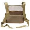 Clakllie Chest Bag Pack Vest Pouch Bag for Men Running Workouts Chest Rig Bag Radio Harness Bag with Mesh Pocket,Khaki view 2