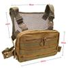 Clakllie Chest Bag Pack Vest Pouch Bag for Men Running Workouts Chest Rig Bag Radio Harness Bag with Mesh Pocket,Khaki view 3