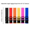 2 Pack Suitcase Straps, Bright Color Adjustable Luggage Belts, TSA Approved (Orange) view 2