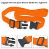 2 Pack Suitcase Straps, Bright Color Adjustable Luggage Belts, TSA Approved (Orange) view 3