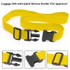 2 Pack Suitcase Straps, Bright Color Adjustable Luggage Belts, TSA Approved (Yellow) view 3