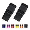 2 Pack Suitcase Straps, Bright Color Adjustable Luggage Belts, TSA Approved (Black) view 1