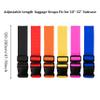 2 Pack Suitcase Straps, Bright Color Adjustable Luggage Belts, TSA Approved (Black) view 2