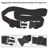 2 Pack Suitcase Straps, Bright Color Adjustable Luggage Belts, TSA Approved (Black) view 3
