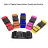 2 Pack Suitcase Straps, Bright Color Adjustable Luggage Belts, TSA Approved (Black) view 4
