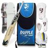 SG Eco Duffle Kashmir Willow Full Cricket Kit, Black/Blue - Size 4 view 1