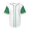 DIGITMON Men's Baseball Jersey Button Down Premium Hip Hop T Shirts Sports Uniform Green Sleeve, Small view 2