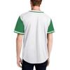 DIGITMON Men's Baseball Jersey Button Down Premium Hip Hop T Shirts Sports Uniform Green Sleeve, Small view 3