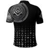 Summer Polo Shirt, Masonic Prince Hall Compass 3D Print Polo Shirt for Mens (Color : Black 1, Size : XX-Large) view 2
