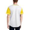 DIGITMON Men's Baseball Jersey Button Down Premium Hip Hop T Shirts Sports Uniform Yellow Sleeve, Large view 2